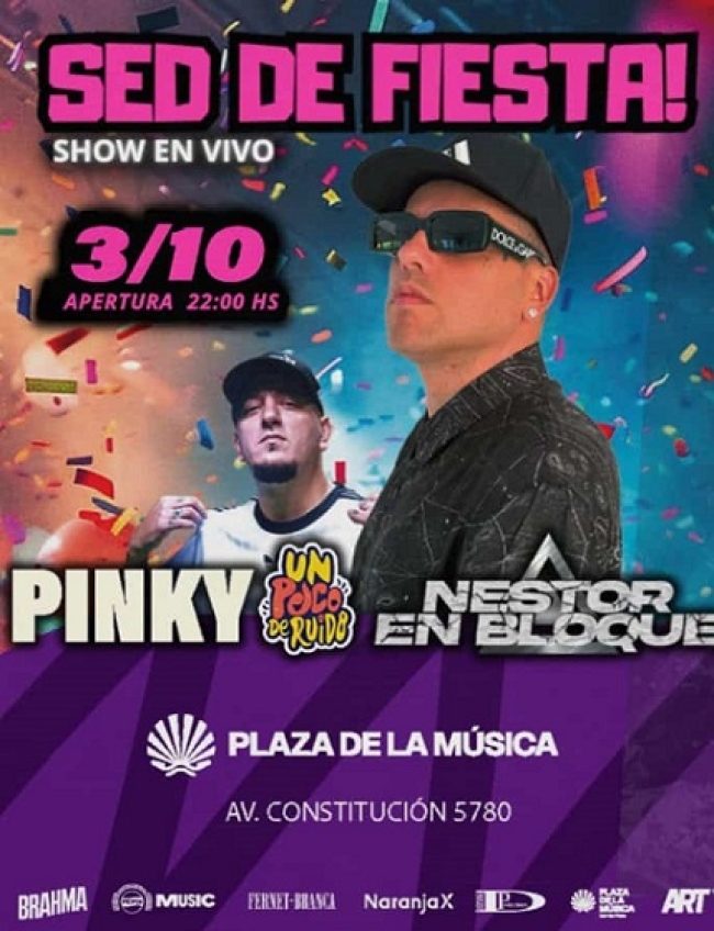 Néstor en Bloque llega a Mar del Plata para presentarse en Sed de Fiesta! junto a Pinky