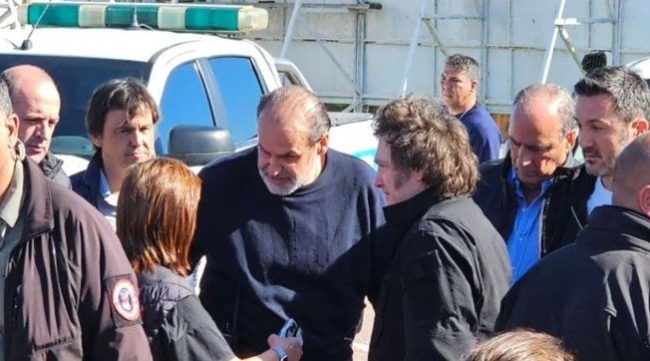 Javier Milei recorrió la ciudad de Bahía Blanca