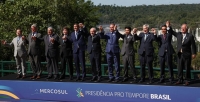 Mercosur: Los mandatarios posaron para la foto oficial en las Cataratas