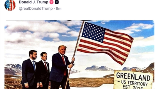 Donald Trump se ríe de Europa con imágenes de la conquista de Groenlandia hechas con IA