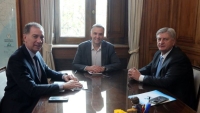 Diego Santilli y Adorni recibieron al gobernador Sergio Ziliotto