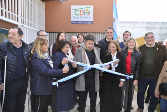 Kicillof inaugura el nuevo Centro de Desarrollo Infantil “Dora Noemí Alfonsi” en Benito Juárez