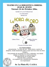 Les Estereotipes presentarán: &quot;La hora de oro” en la Biblioteca Obrera Juan B. Justo