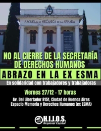 Convocan a un abrazo simbólico a la ex ESMA