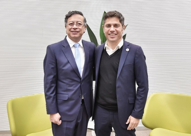 España: Axel Kicillof se reunió con el presidente Gustavo Petro