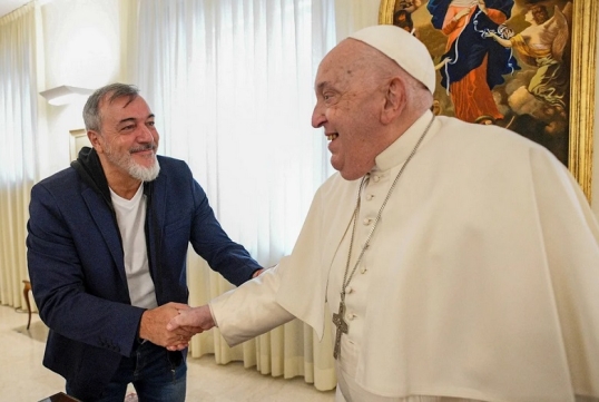 Francisco recibió al secretario nacional de ATE, Rodolfo Aguiar