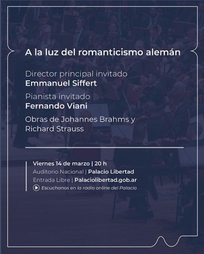La Orquesta Sinfónica Nacional se presentará en el Palacio Libertad