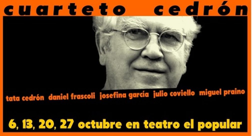 En octubre continúa el Cuarteto Cedrón en Teatro El Popular