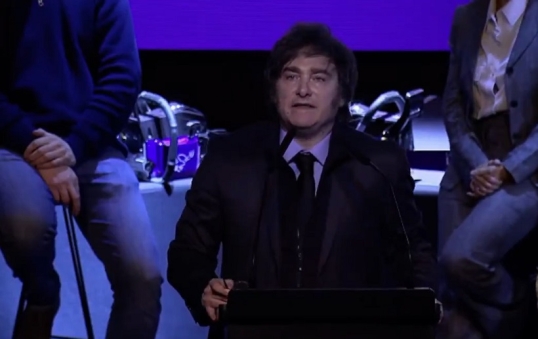 En un acto en Junín, Javier Milei dijó: «están molestos porque le estamos afanando los choreos»