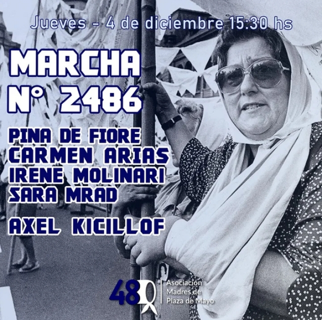 El próximo jueves 4 de diciembre Kicillof participará de la ronda de Madres de Plaza de Mayo