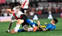 River: Sebastián Driusi salió lesionado