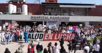 Trabajadores del hospital Garrahan marchan al Congreso