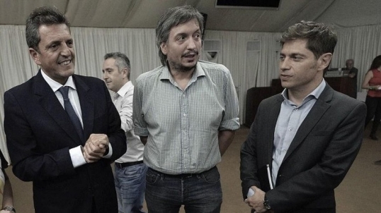 Axel Kicillof, Máximo Kirchner y Sergio Massa acuerdan un frente de unidad