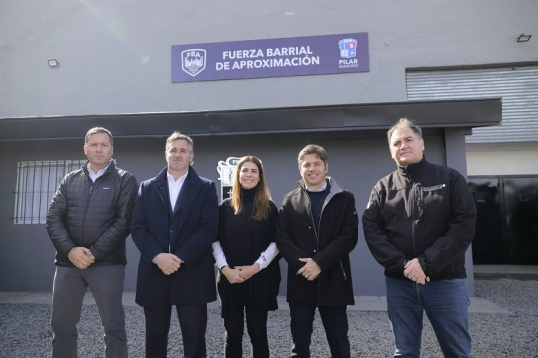 Axel Kicillof inauguró una base de la Fuerza Barrial de Aproximación en el municipio de Pilar