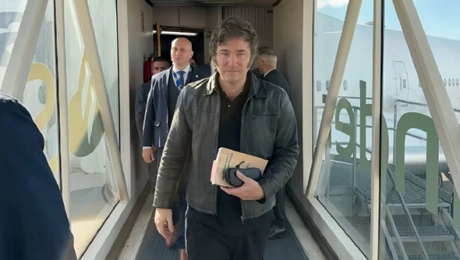 Javier Milei viaja rumbo a los EE.UU
