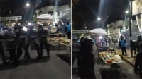 La policía de la ciudad desalojo a militantes que estaban frente al departamento de Cristina