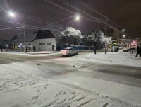 Bariloche: La nieve llegó a la ciudad y solicitan tener precaución para circular
