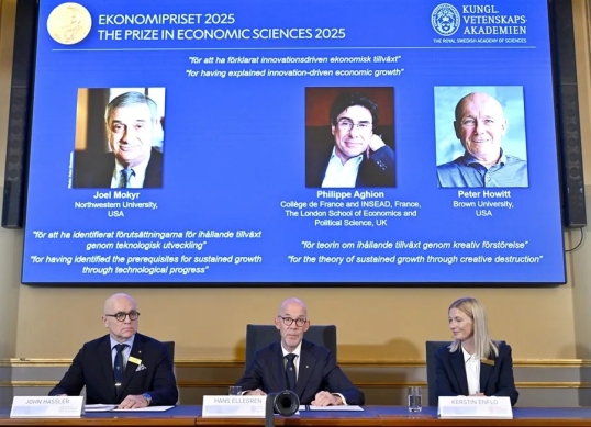 Otorgan el Premio Nobel de Economía 2025