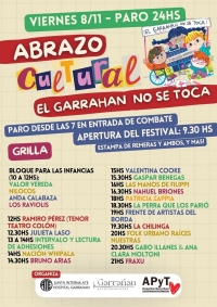 Se realiza un nuevo paro por 24 horas y abrazo cultural en el Hospital Garrahan