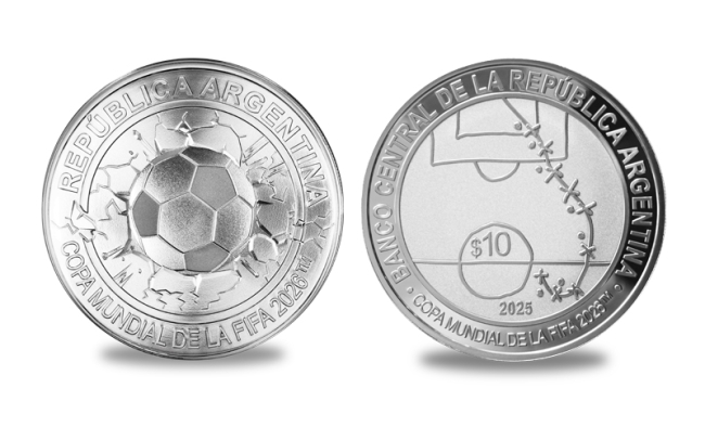 El Banco Central lanza una moneda conmemorativa de la Copa Mundial de Fútbol 2026