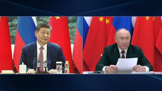 Vladimir Putin mantuvo una videoconferencia con Xi Jinping