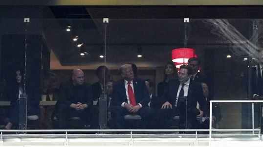 Donald Trump y Elon Musk en un homenaje al activista Charlie Kirk