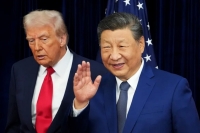 Donald Trump calificó la reunión con su par chino, Xi Jinping, con un 12