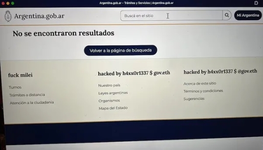 El sitio del gobierno Mi Argentina se vio afectado por un hackeo