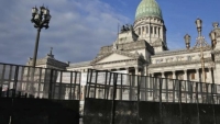 Operativo de seguridad en el Congreso, por las marchas en contra de la reforma laboral