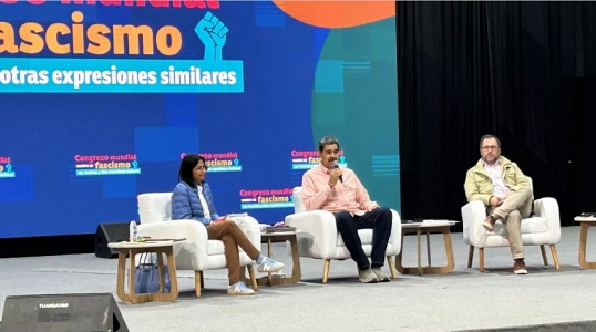 Nicolás Maduro cierra el Congreso Mundial contra el Fascismo, Neofascismo