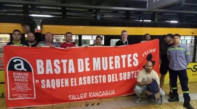 Los metrodelegados pararon  “por el fallecimiento de un compañero a causa de un cáncer provocado por el asbesto”