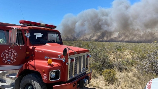 Chubut: Contienen el incendio en Puerto Madryn y habilitaron las rutas