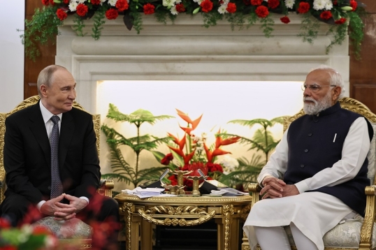 Vladímir Putin visita en la India, Narendra Modi