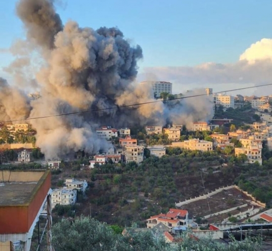 Israel lanzó el como «el mayor» ataque aéreo contra el Líbano desde 2006